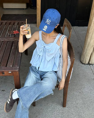 (Unisex) Vintage Washed Wide Denim Pants