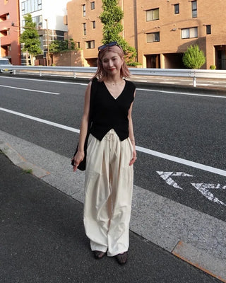 (Unisex) Wide Fit Pintuck Pants