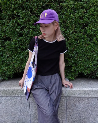 Cropped Ringer Half T-shirt