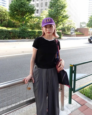Cropped Ringer Half T-shirt