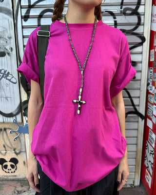 (Unisex) Simple Cotton Half-Sleeve T-Shirt