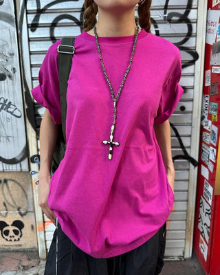 (Unisex) Simple Cotton Half-Sleeve T-Shirt