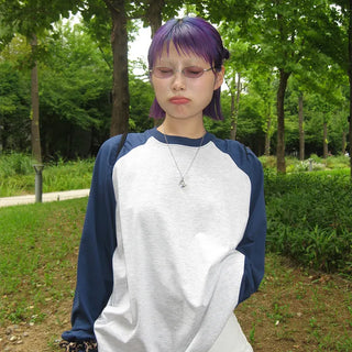 Solid Raglan Long Sleeve T-Shirt