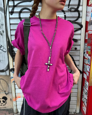 (Unisex) Simple Cotton Half-Sleeve T-Shirt