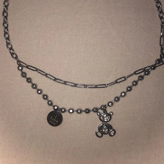 Coin Bear Chain Necklace