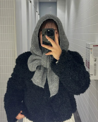 Knitted Hooded Scarf
