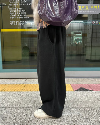 (Unisex) Hip Square Pocket Fleece Balloon Jogger Pants