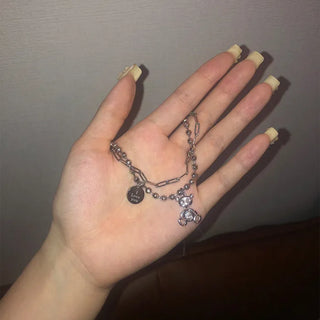 Coin Bear Chain Necklace