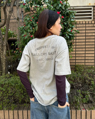 (Unisex) Backstamp Lettering Half T-Shirt