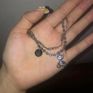 Coin Bear Chain Necklace