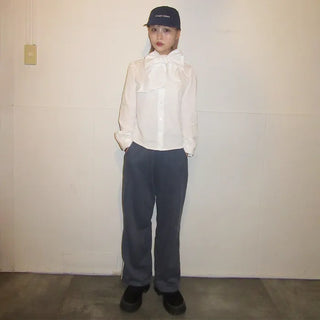 Fleece-lined wide-leg pants