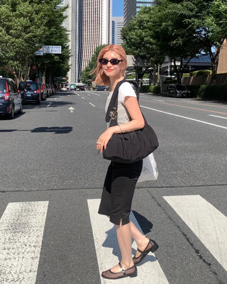 Slit hem slacks capri pants