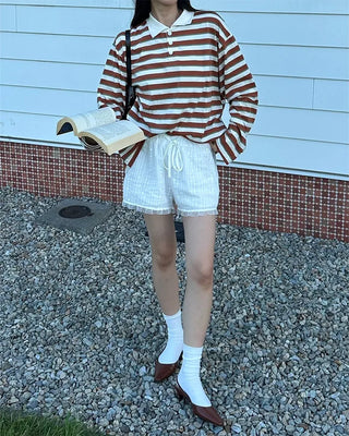 Two-tone striped T-shirt