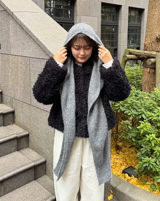 Knitted Hooded Scarf