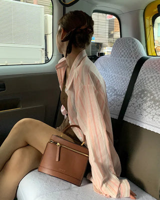 Striped Point Oversized Shirt