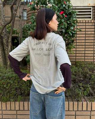 (Unisex) Backstamp Lettering Half T-Shirt
