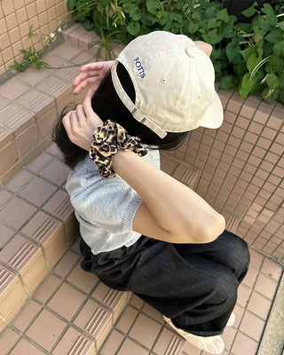 Leopard scrunchie
