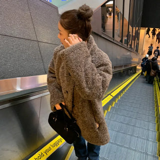 Boa Button Half Coat