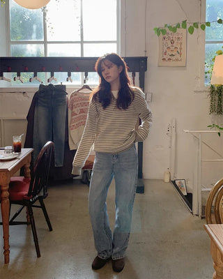 Striped sweatshirt knit - 2 colors