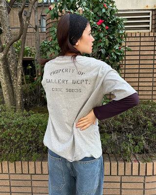 (Unisex) Backstamp Lettering Half T-Shirt
