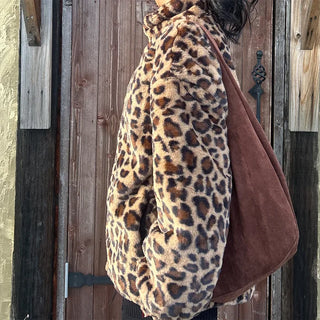 Leopard fur jacket