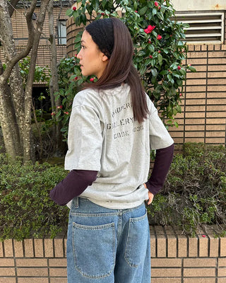 (Unisex) Backstamp Lettering Half T-Shirt