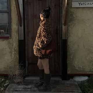 Leopard fur jacket