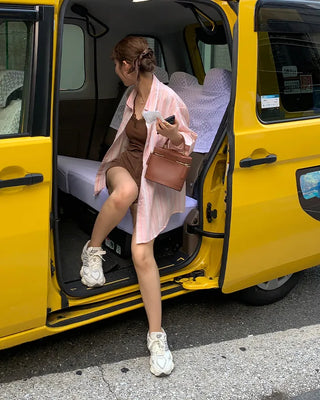 Striped Point Oversized Shirt