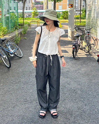 Puff Shirring Dot Blouse
