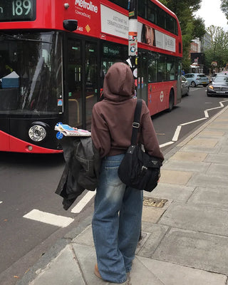 (ORIGINAL) Double Unique Seam Wide Denim Pants