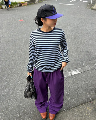 Round neck loose long-sleeve knit