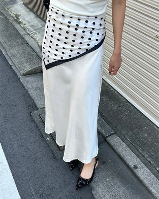 Monochrome polka dot scarf