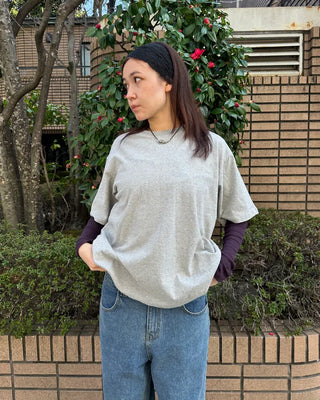 (Unisex) Backstamp Lettering Half T-Shirt