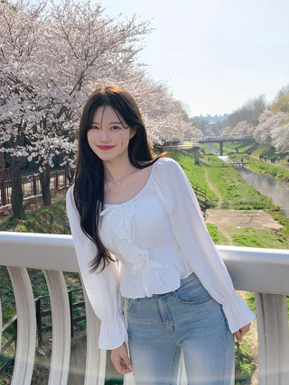 [2-way] Frill Off-Shoulder Blouse