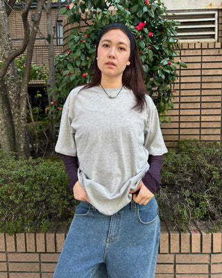 (Unisex) Backstamp Lettering Half T-Shirt