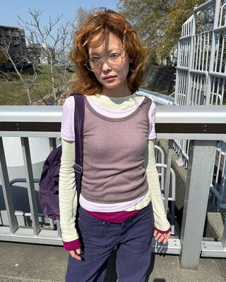 U-neck layered camisole