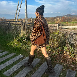 Leopard fur jacket