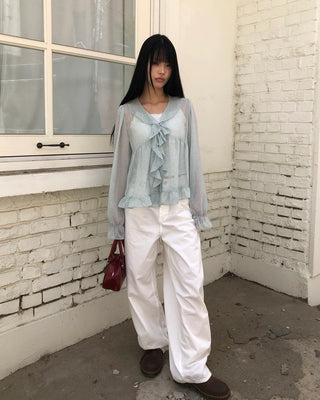 Balloon Wide Cotton Pants