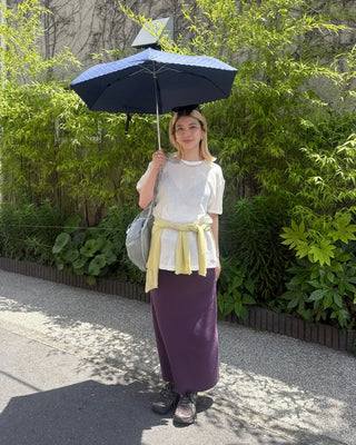 Dot Scallop Hem All-Weather Umbrella