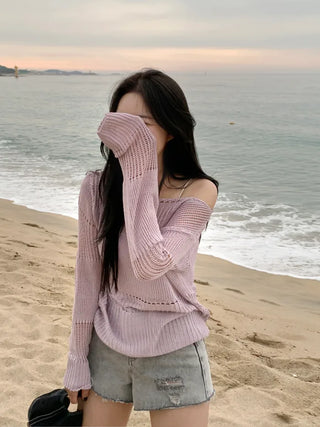 Wave sheer net mesh knit (5 colors)