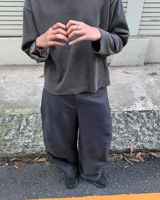 Slit wide pants