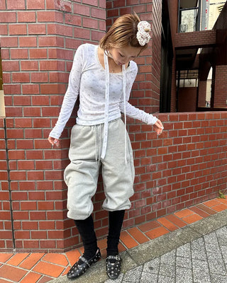 Cherry Pattern Pointelle Chouchou