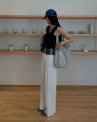 Chiffon frill sleeveless bustier
