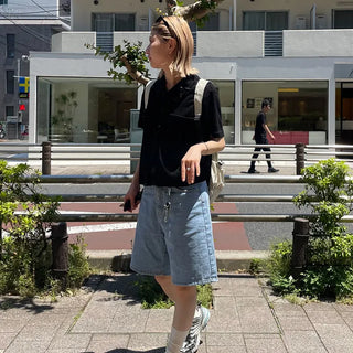 Denim shorts