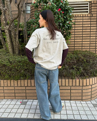 (Unisex) Backstamp Lettering Half T-Shirt