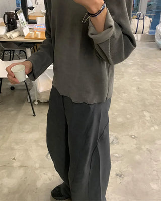 Slit wide pants