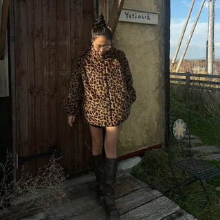 Leopard fur jacket