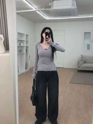 Half-belt leather shoulder bag