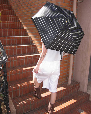 Dot Scallop Hem All-Weather Umbrella