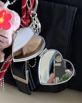 Quadruple Heart Mirror Keyring